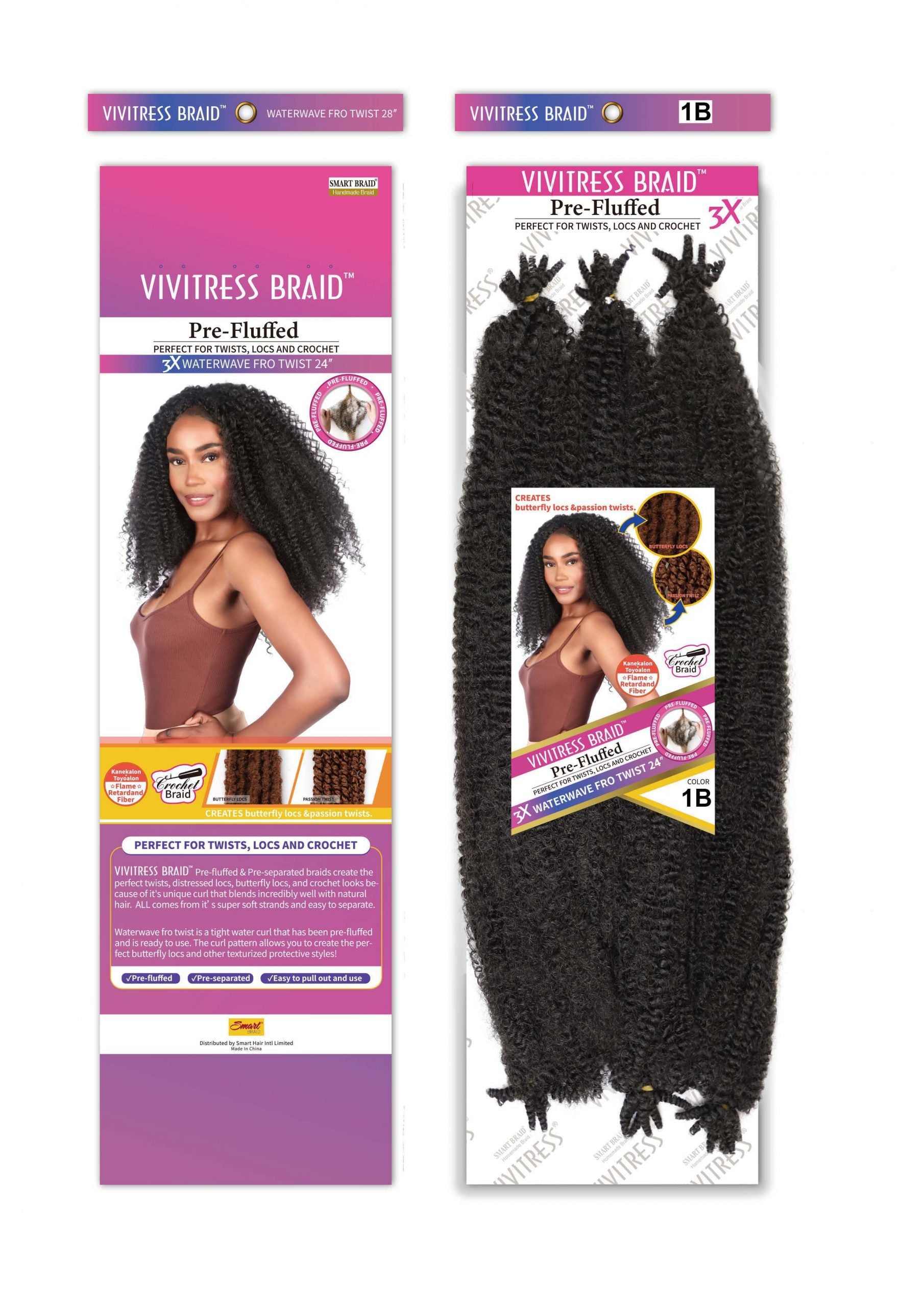 VIVITRESS 3X WATERWAVE FRO TWIST 24″