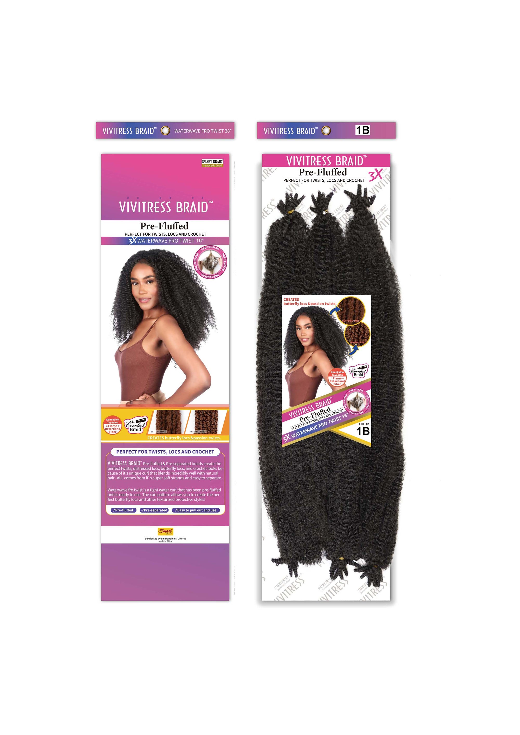 VIVITRESS 3X WATERWAVE FRO TWIST 16″
