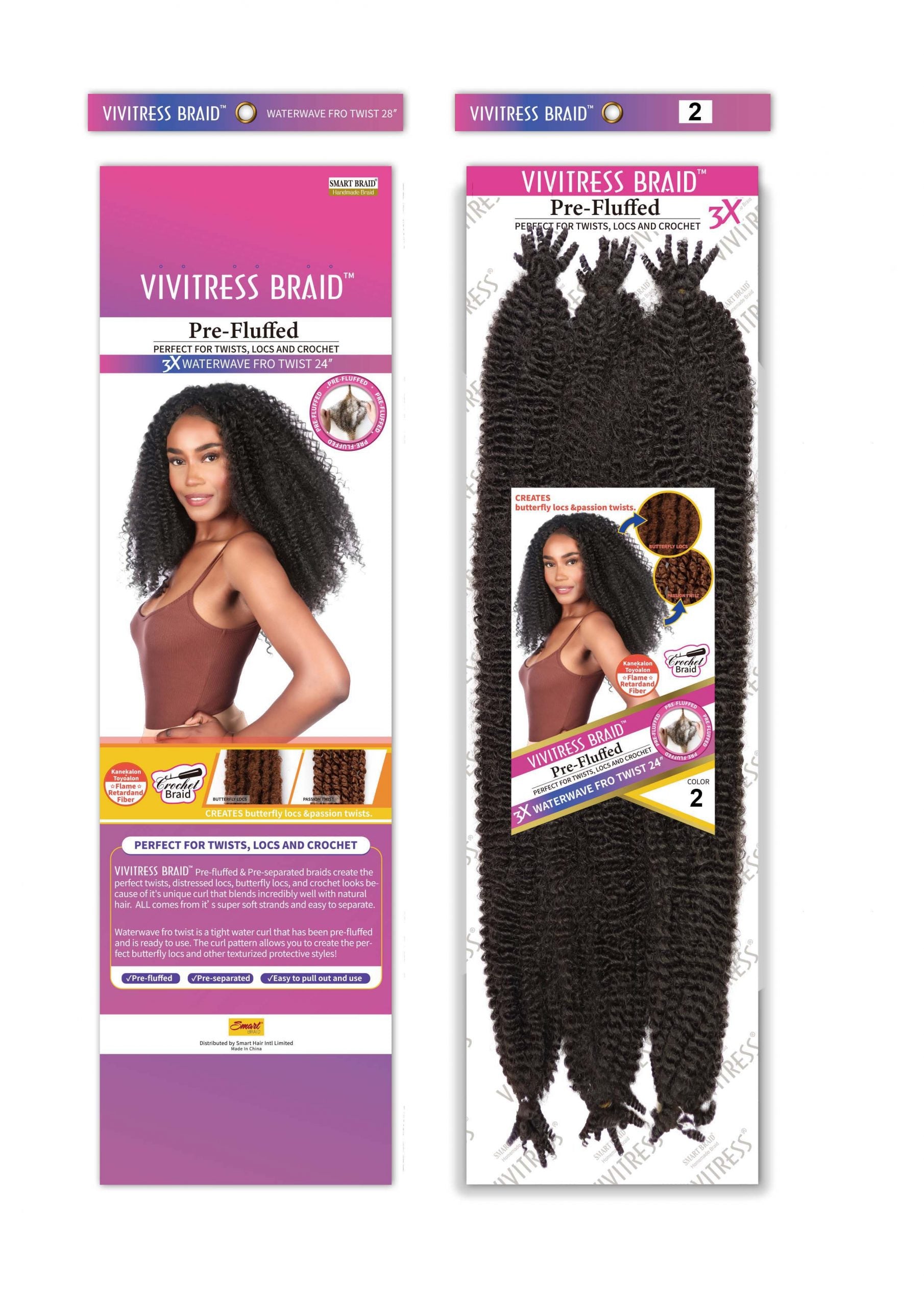 VIVITRESS 3X WATERWAVE FRO TWIST 24″