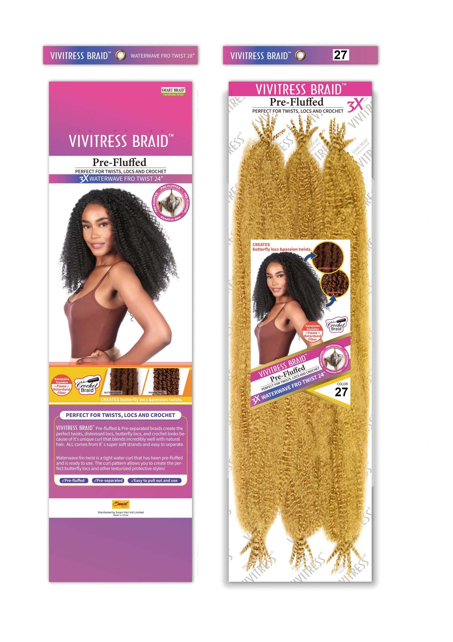VIVITRESS 3X WATERWAVE FRO TWIST 24″
