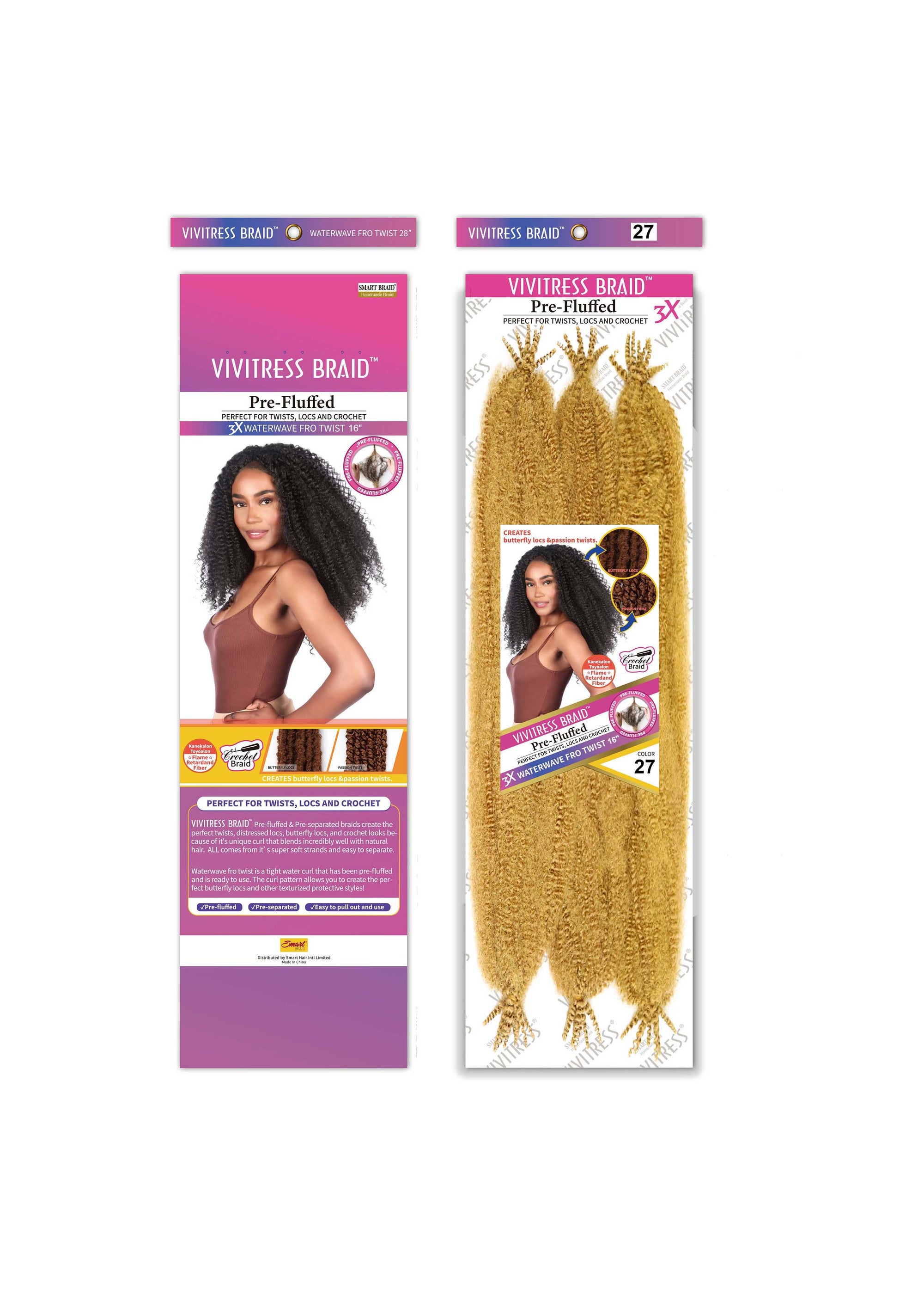 VIVITRESS 3X WATERWAVE FRO TWIST 16″