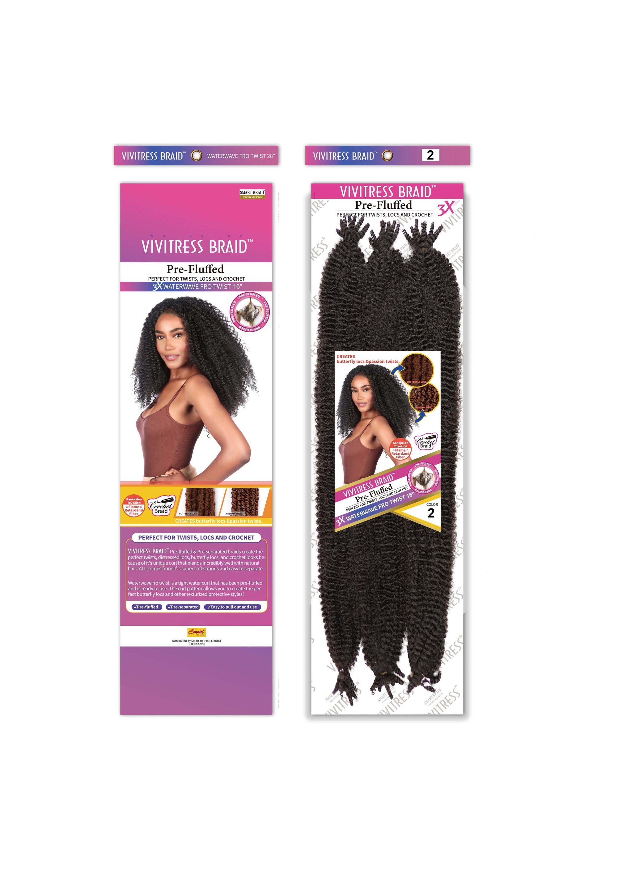 VIVITRESS 3X WATERWAVE FRO TWIST 16″