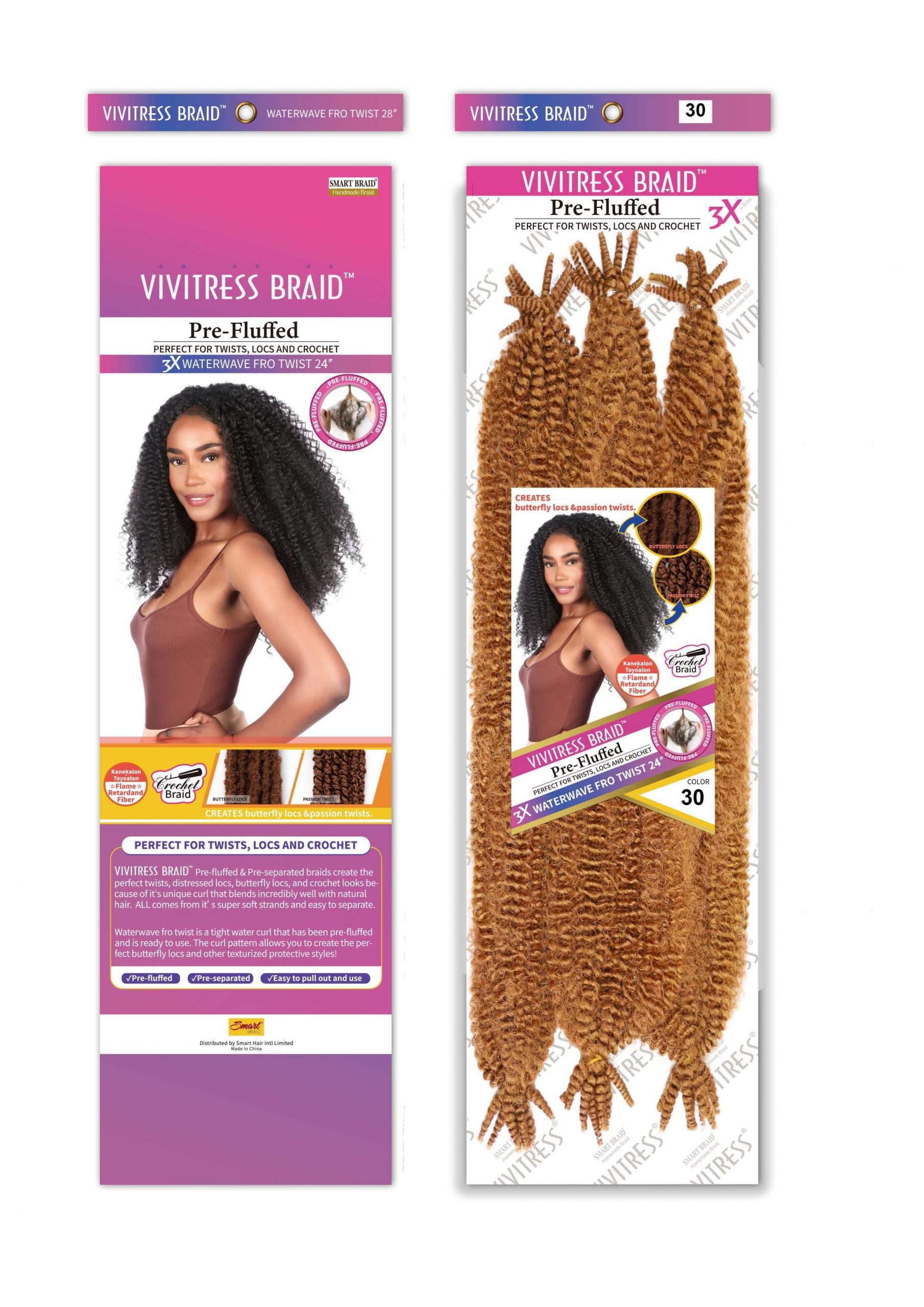 VIVITRESS 3X WATERWAVE FRO TWIST 24″