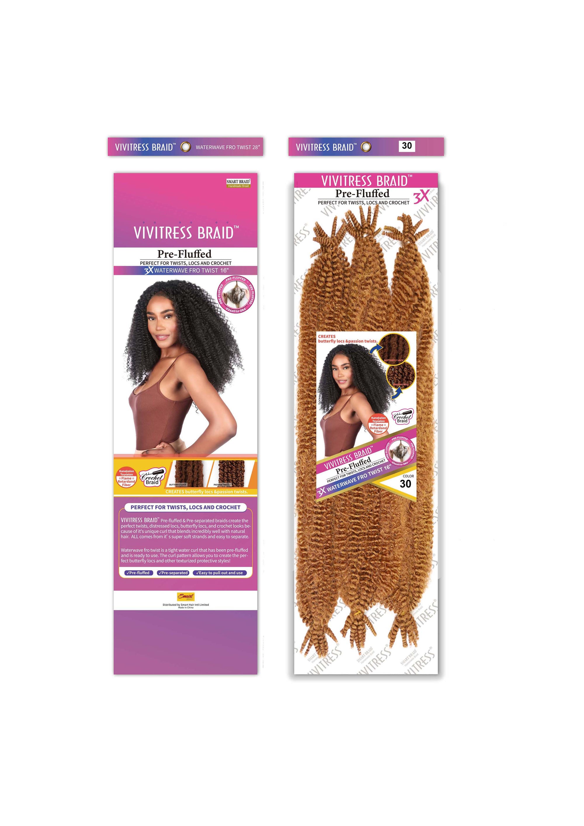 VIVITRESS 3X WATERWAVE FRO TWIST 16″