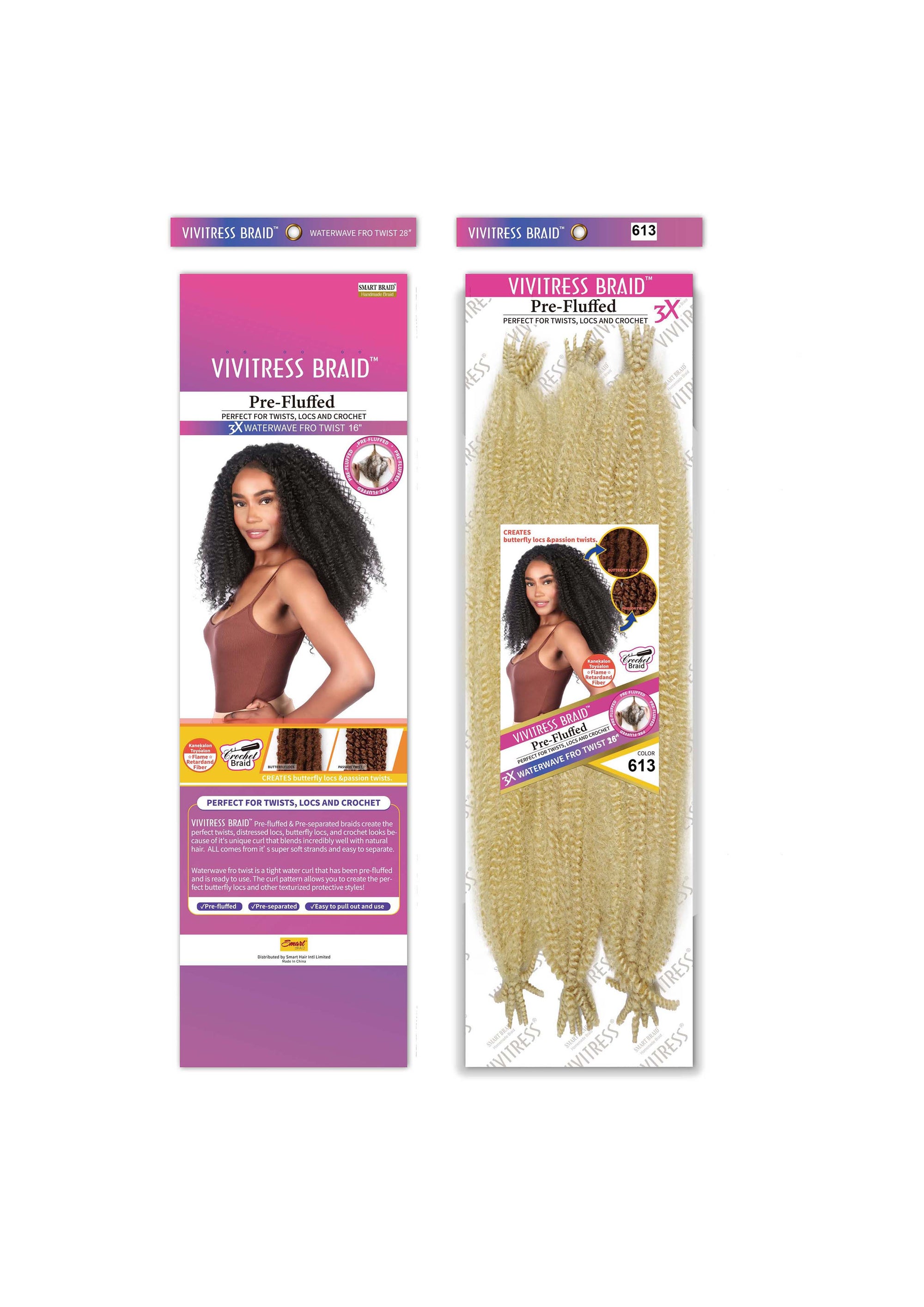 VIVITRESS 3X WATERWAVE FRO TWIST 16″