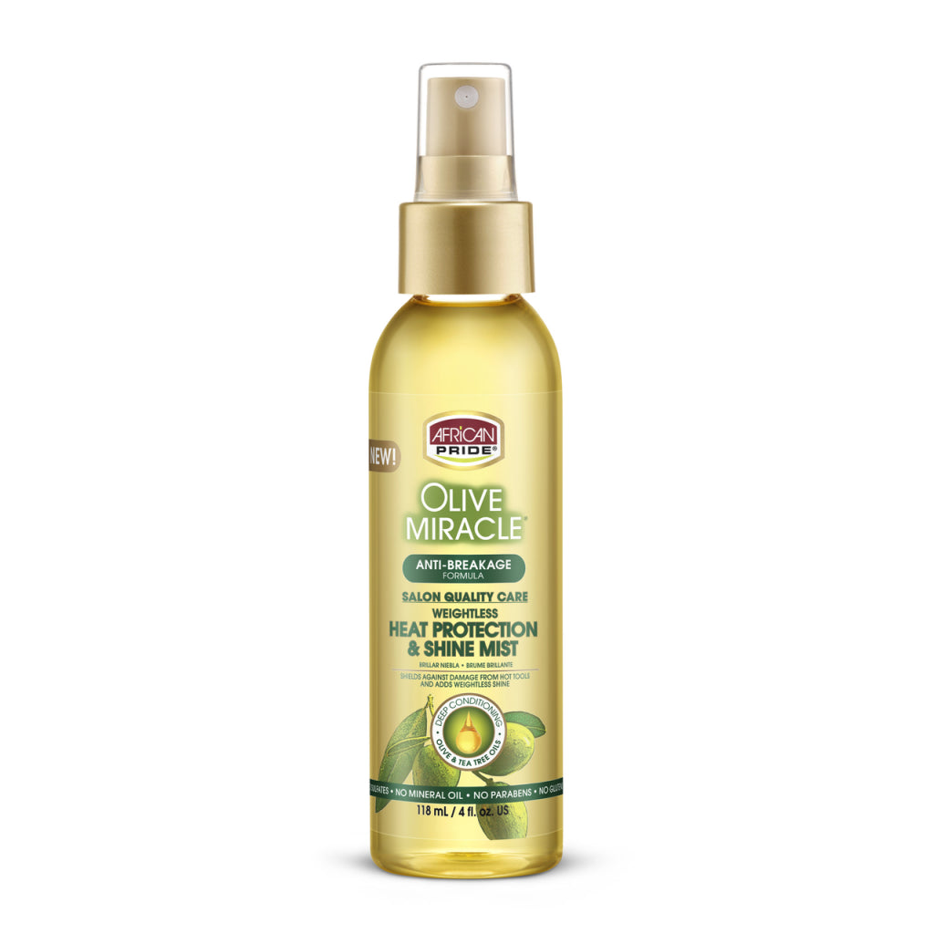 African Pride Olive Miracle Heat Protectant & Shine Mist 118ml