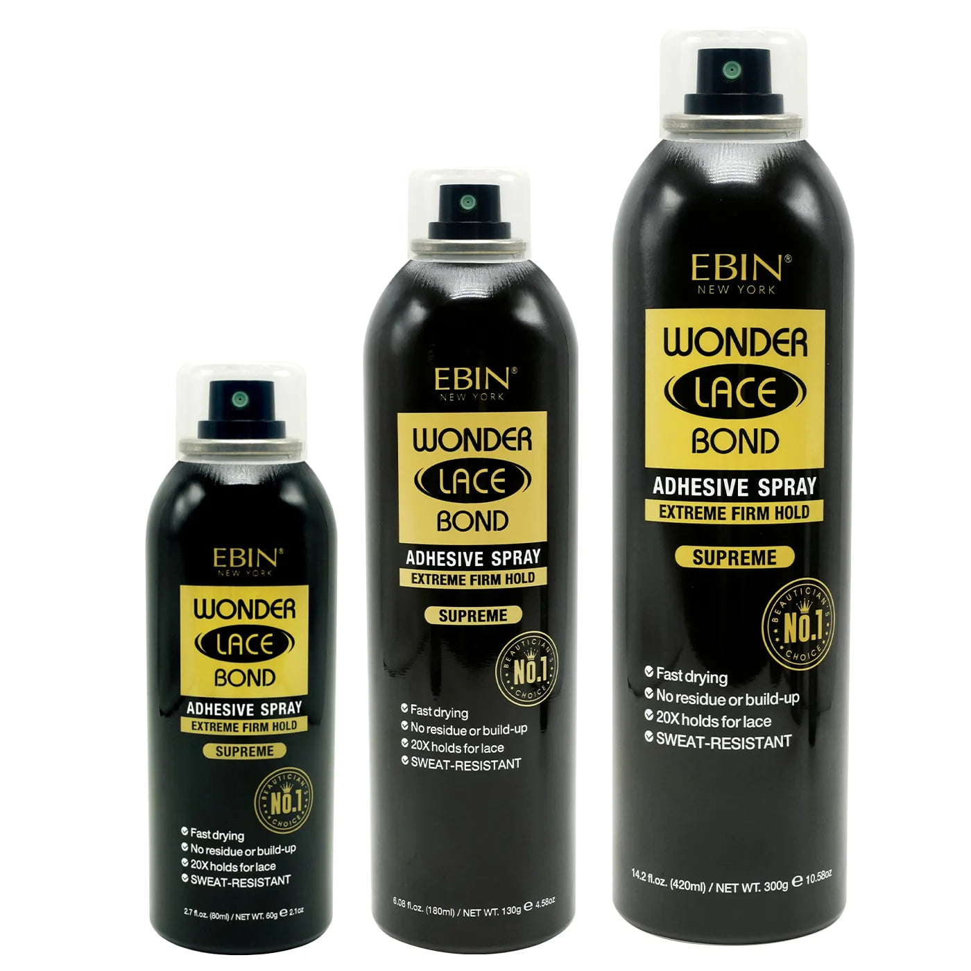Ebin New York Wonder Lace Bond Wig Adhesive Spray - Supreme