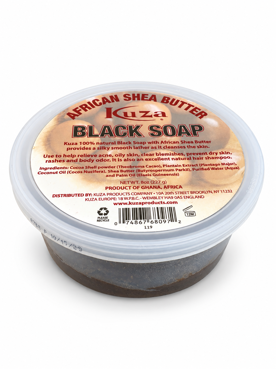 Kuza African Shea Butter Black Soap 227g