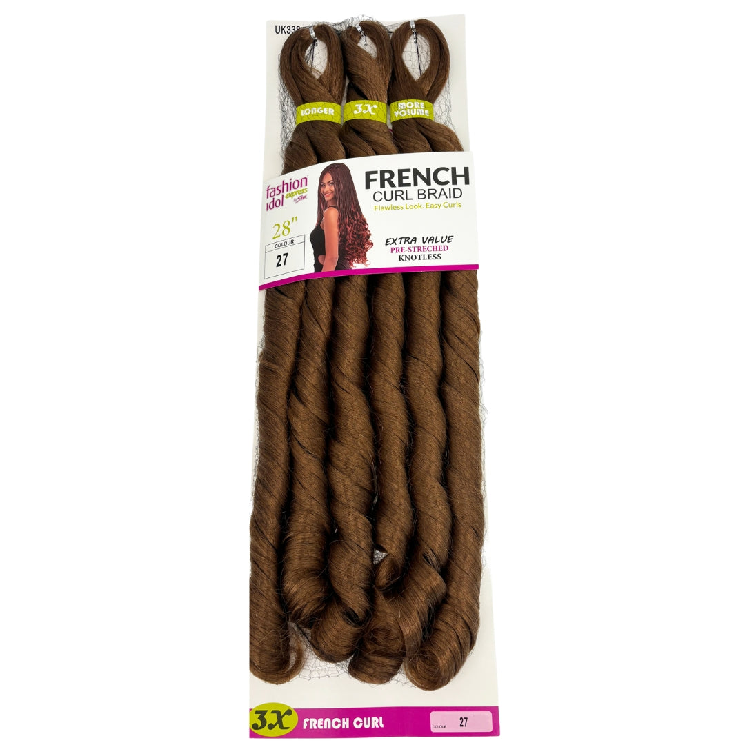 Fashion Idol Express French Curl – 28” – 3X Value Pack
