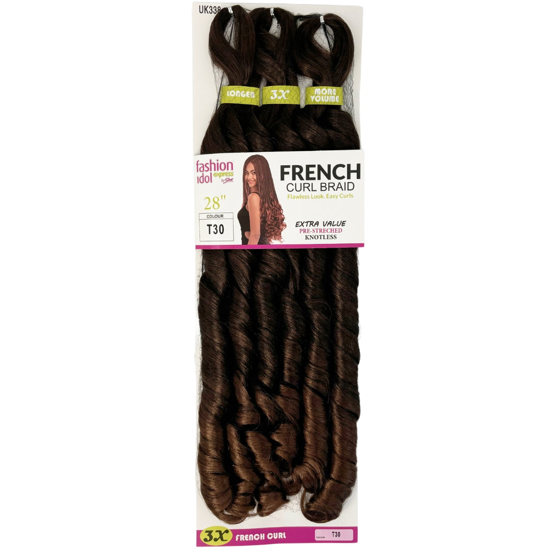 Fashion Idol Express French Curl – 28” – 3X Value Pack
