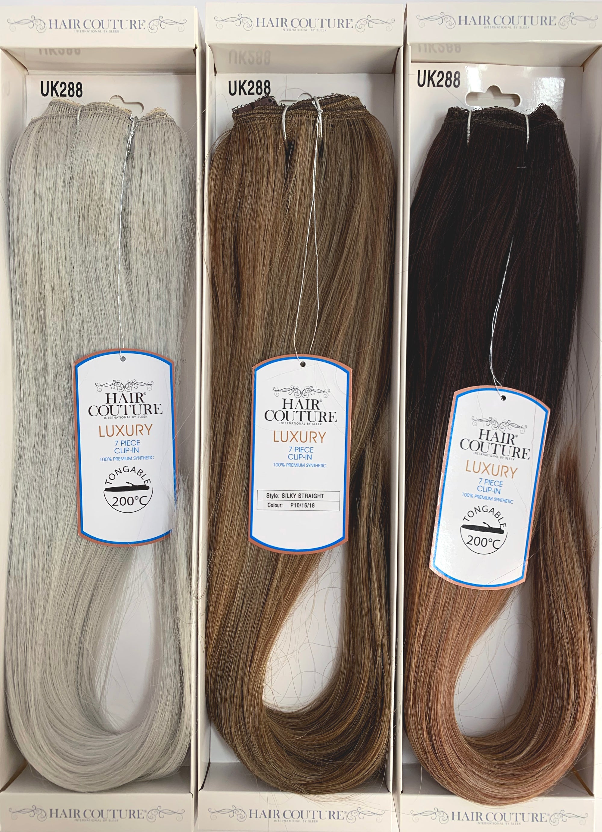 HC LUXURY 7 PIECE SYNTHETIC CLIP IN - STRAIGHT