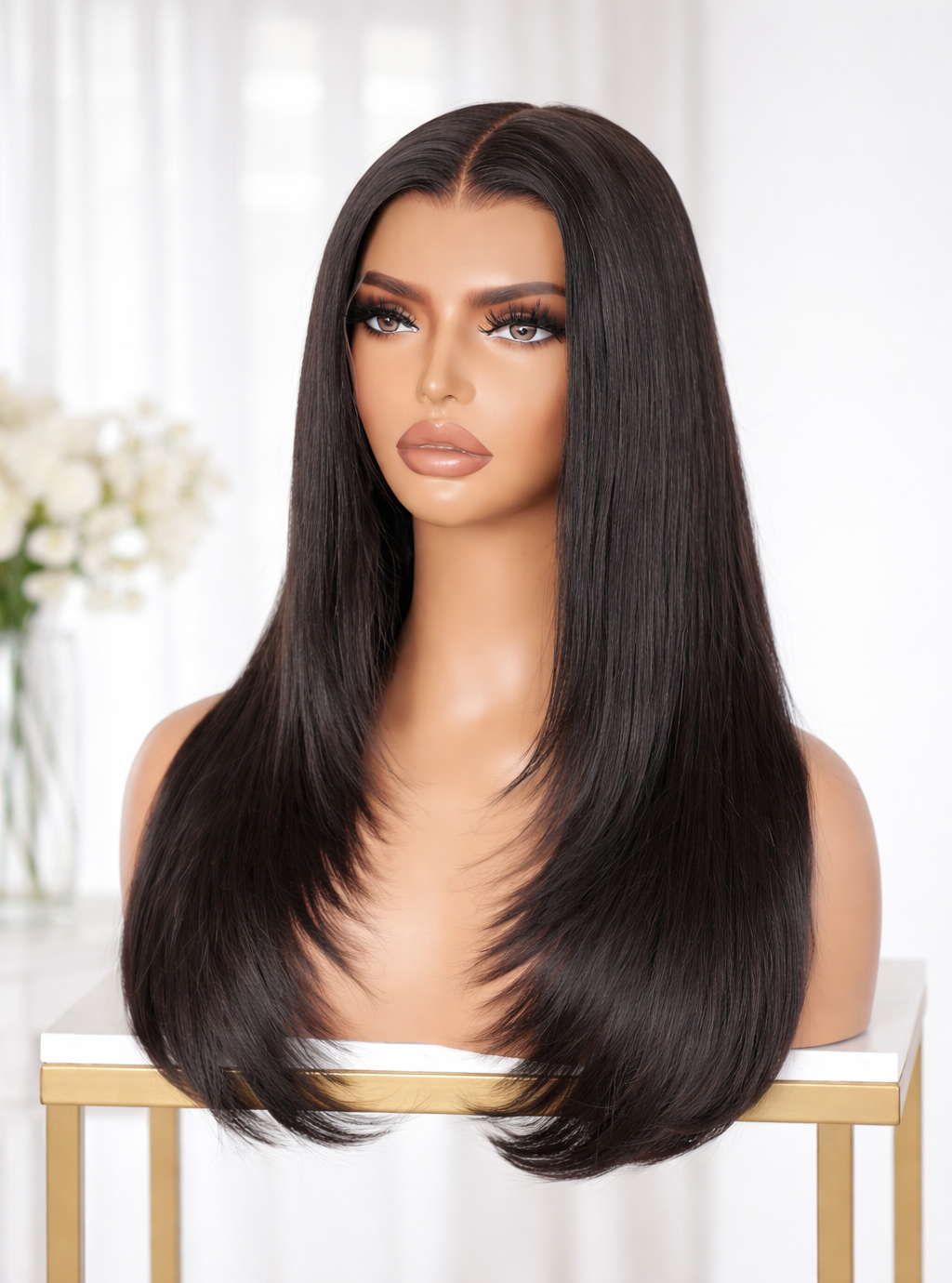 HD Lace Echthaar Perücke – Indian Virgin Hair | 180 % Density | Light Brown HD Lace