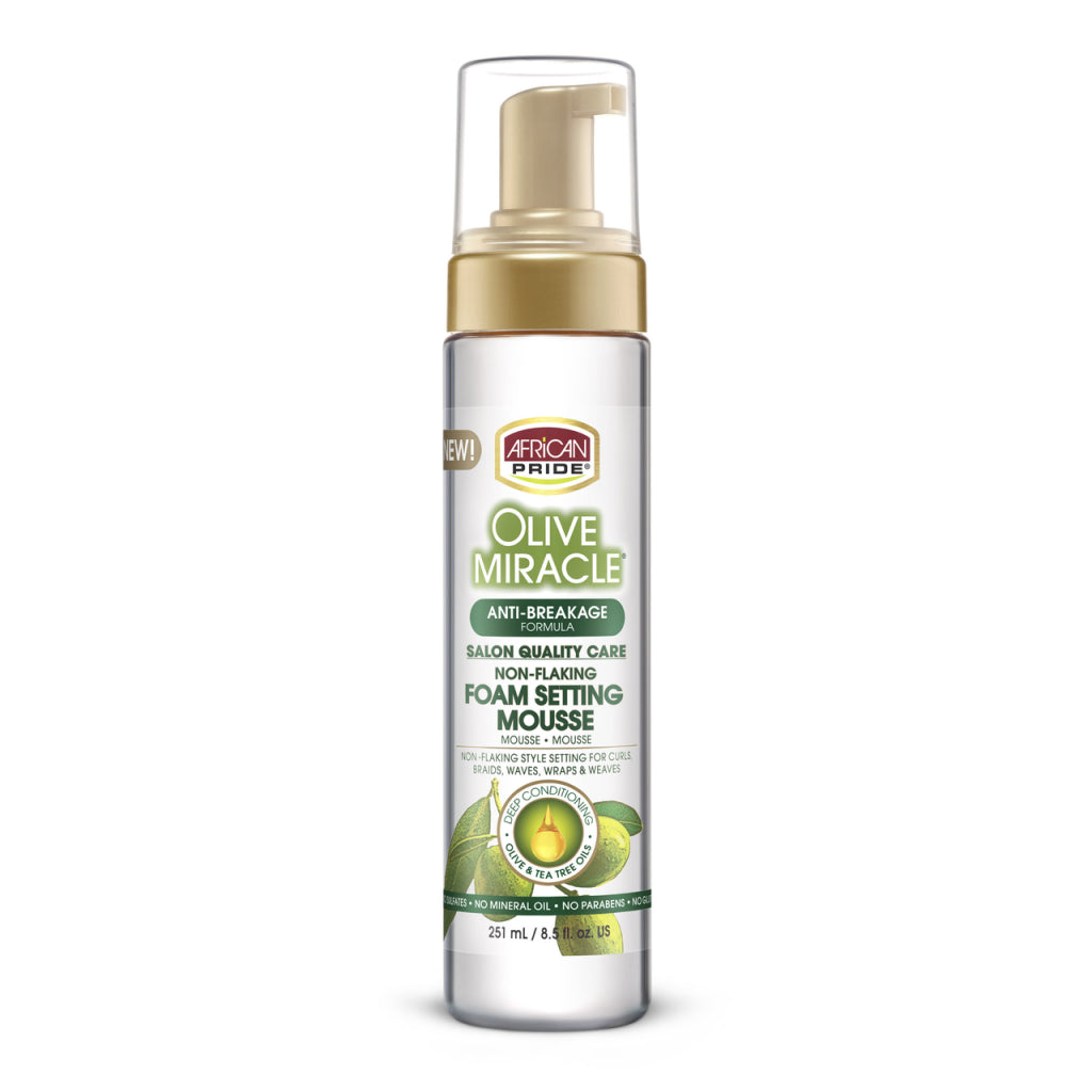 African Pride Olive Miracle Foam Setting Mousse 251ml