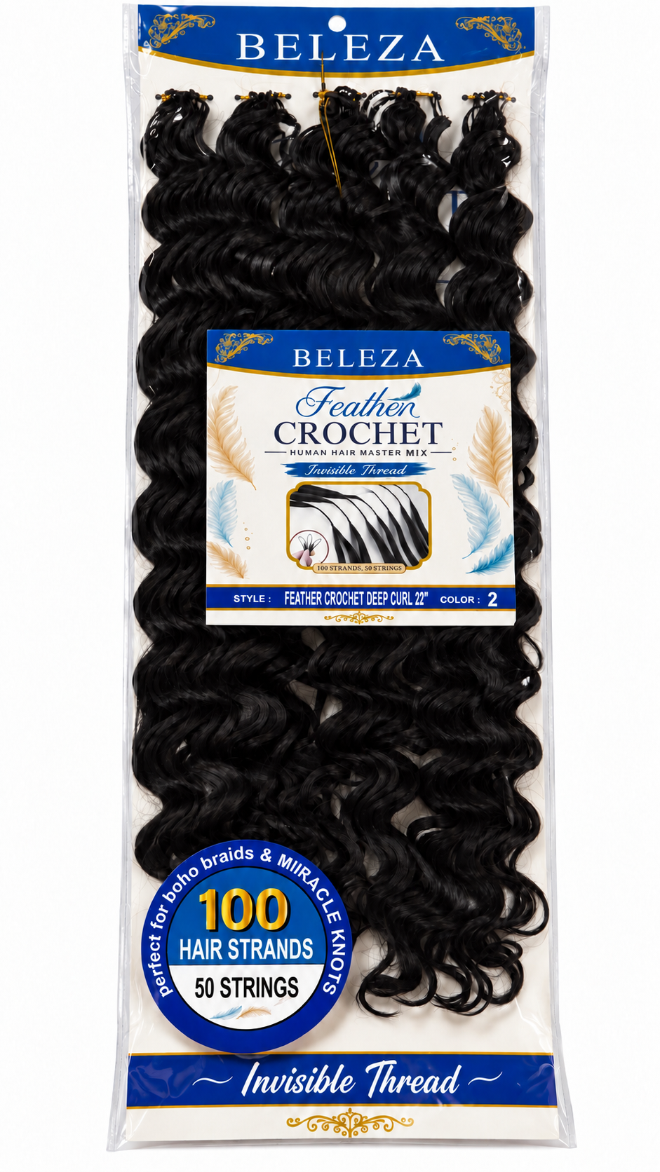 Beleza Feather Crochet - Deep Curl