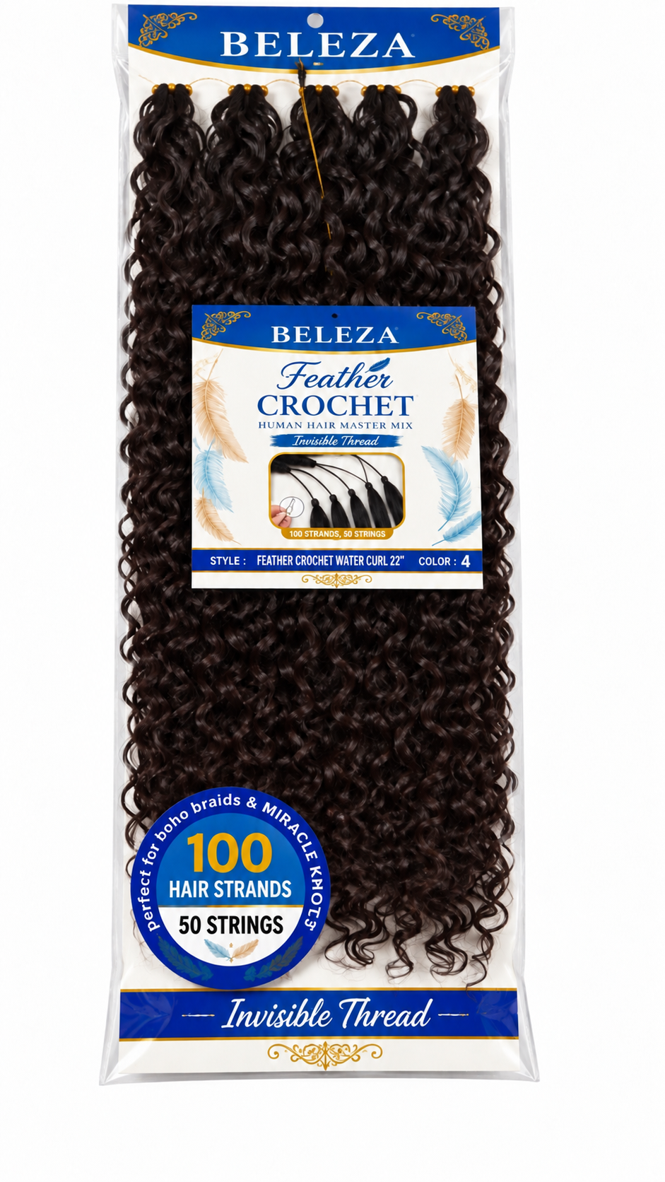 Beleza Feather Crochet - Water Curl