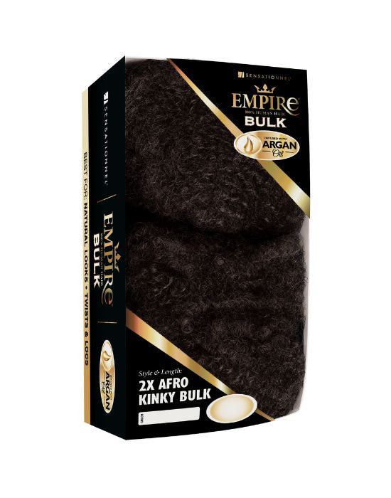 Empire 2X Afro Kinky Bulk - 100 % Human Hair 12''