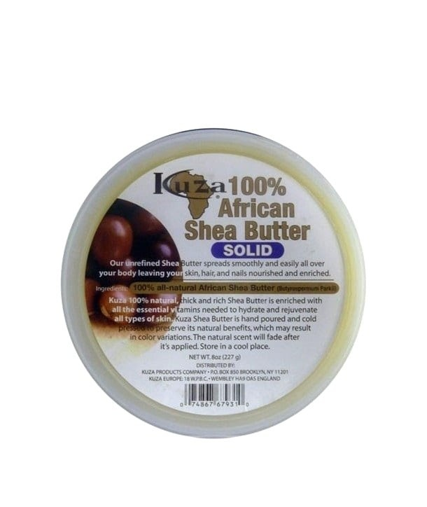 Kuza 100% Pure African Shea Butter – Solid (White) 227g
