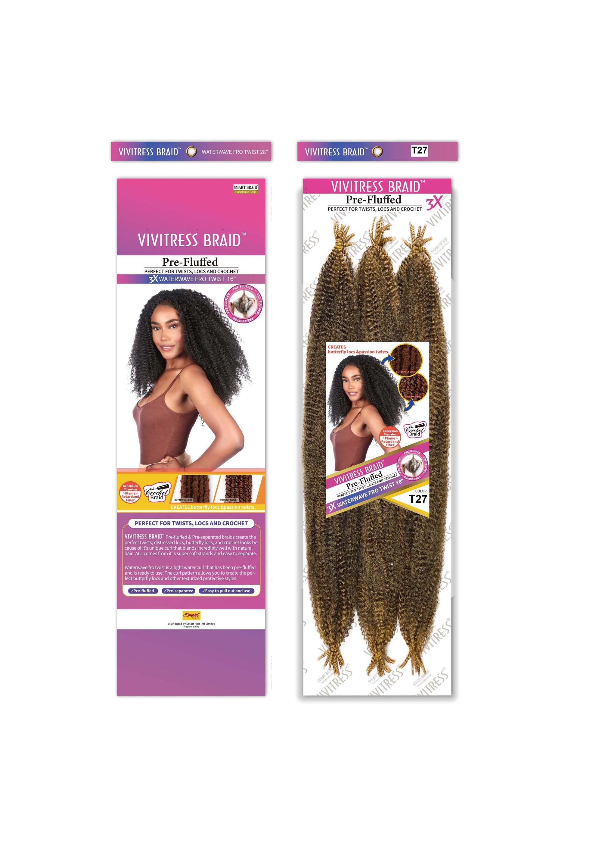 VIVITRESS 3X WATERWAVE FRO TWIST 16″
