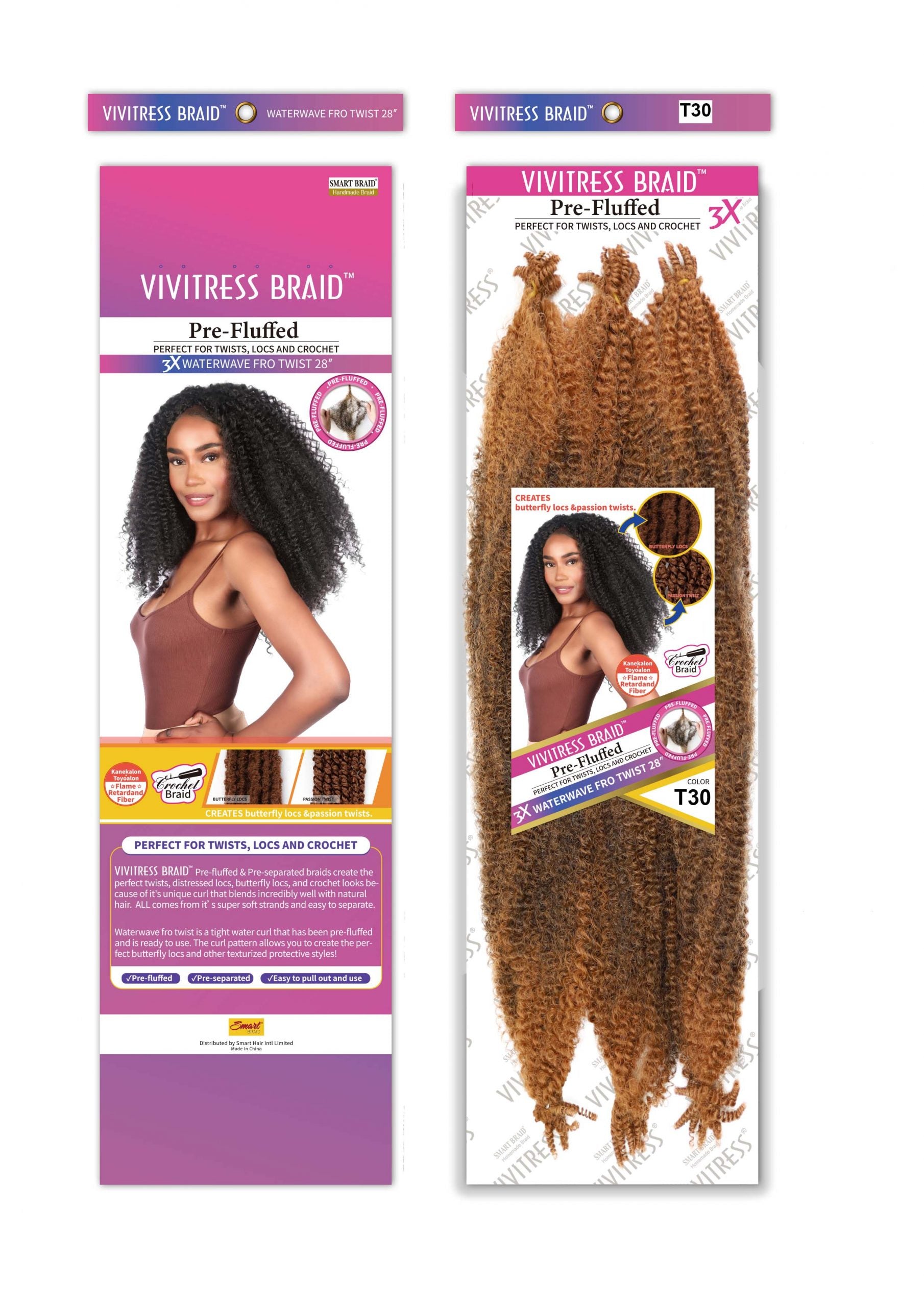 VIVITRESS 3X WATERWAVE FRO TWIST 24″