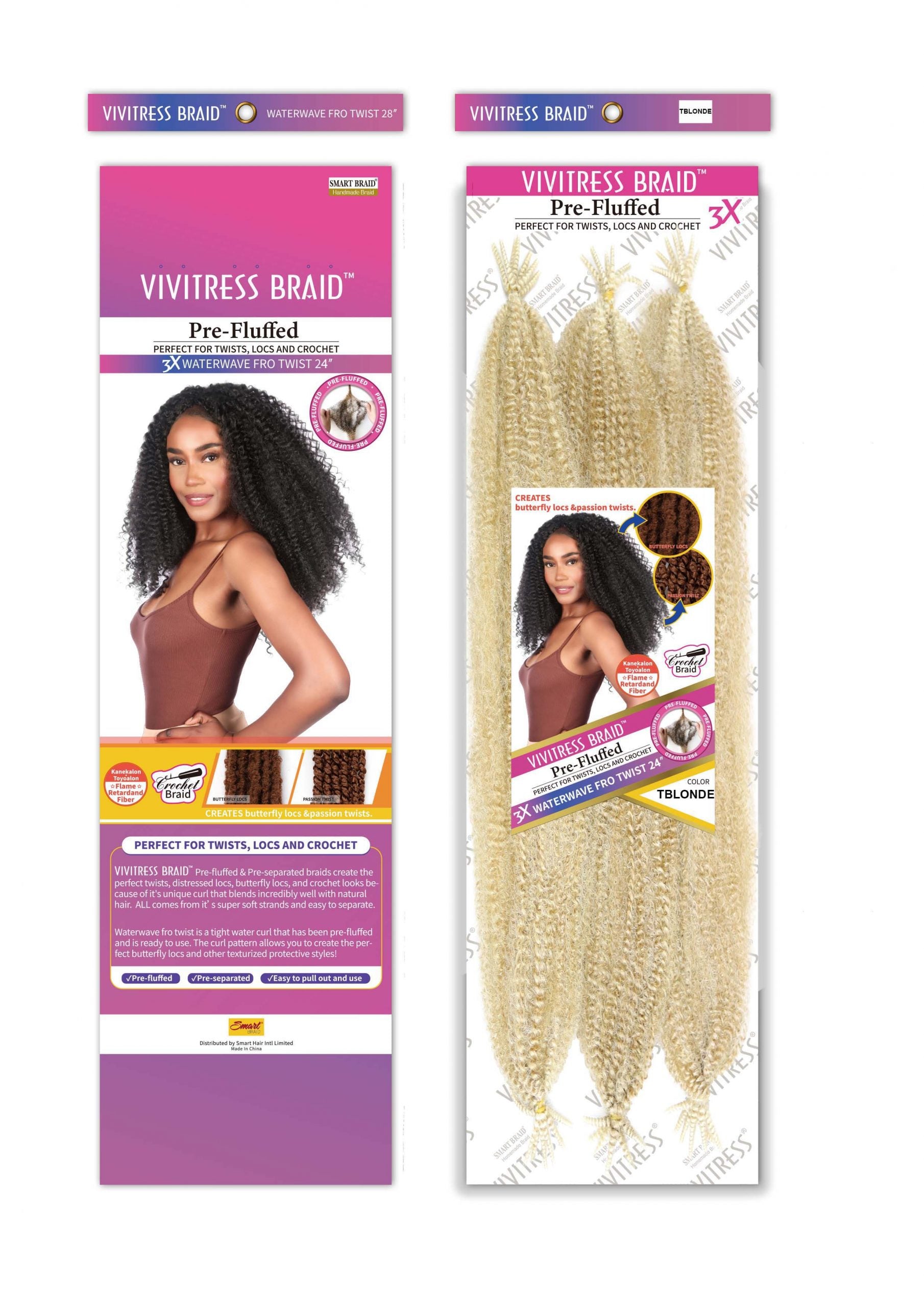 VIVITRESS 3X WATERWAVE FRO TWIST 24″