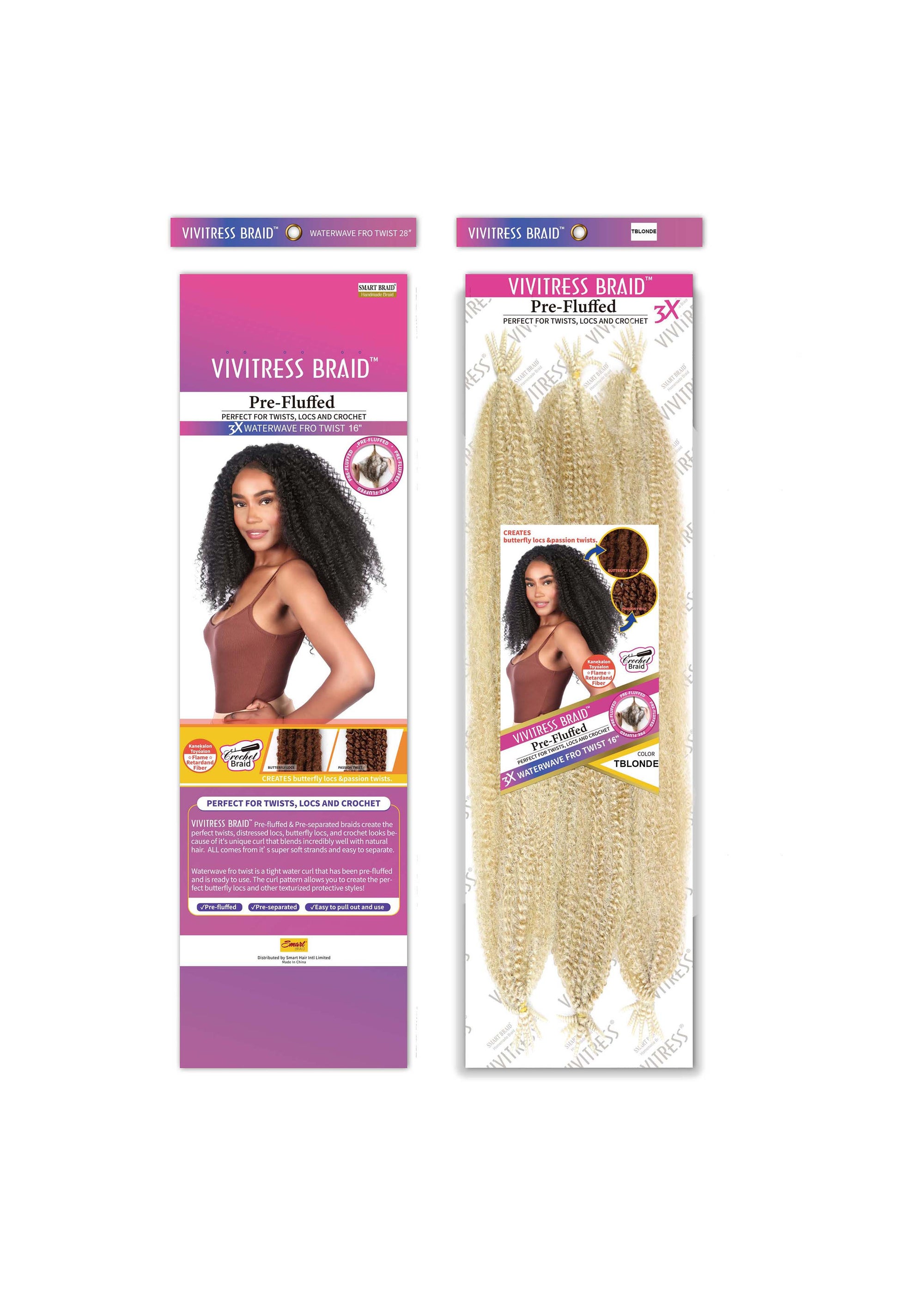 VIVITRESS 3X WATERWAVE FRO TWIST 16″