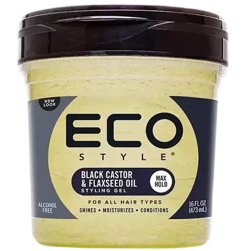 EcoStyle Professional Black Castor & Flaxseed Oil Styling Gel 473ml