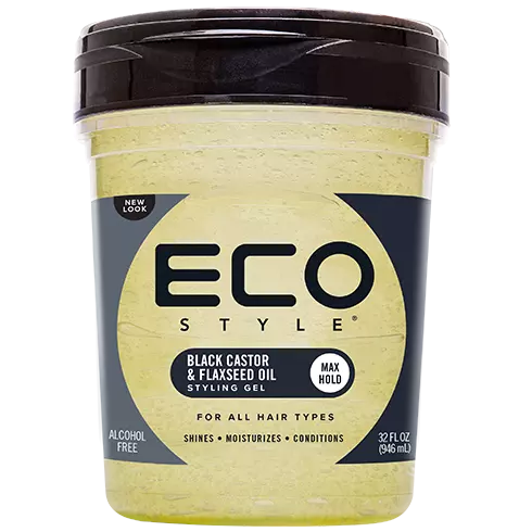 EcoStyle Professional Black Castor & Flaxseed Oil Styling Gel 946ml